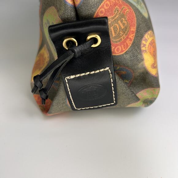 Dooney and Bourke Mini Bag Italian Leather Coated Cotton Colorful All Over Logo - Picture 4 of 11